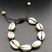 Load image into Gallery viewer, Gold Color Cowrie Shell Bracelets for Women Pearl Beads Charm Cuff Opening Bracelet Bohemian Beach Jewelry Mujer Pulseras