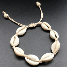 Load image into Gallery viewer, Gold Color Cowrie Shell Bracelets for Women Pearl Beads Charm Cuff Opening Bracelet Bohemian Beach Jewelry Mujer Pulseras