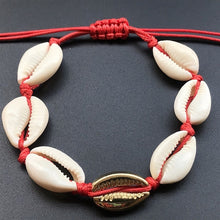 Load image into Gallery viewer, Gold Color Cowrie Shell Bracelets for Women Pearl Beads Charm Cuff Opening Bracelet Bohemian Beach Jewelry Mujer Pulseras