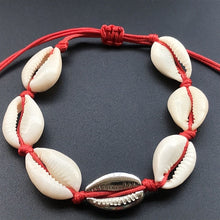 Load image into Gallery viewer, Gold Color Cowrie Shell Bracelets for Women Pearl Beads Charm Cuff Opening Bracelet Bohemian Beach Jewelry Mujer Pulseras