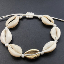 Load image into Gallery viewer, Gold Color Cowrie Shell Bracelets for Women Pearl Beads Charm Cuff Opening Bracelet Bohemian Beach Jewelry Mujer Pulseras