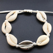 Load image into Gallery viewer, Gold Color Cowrie Shell Bracelets for Women Pearl Beads Charm Cuff Opening Bracelet Bohemian Beach Jewelry Mujer Pulseras
