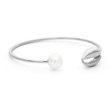 Load image into Gallery viewer, Gold Color Cowrie Shell Bracelets for Women Pearl Beads Charm Cuff Opening Bracelet Bohemian Beach Jewelry Mujer Pulseras